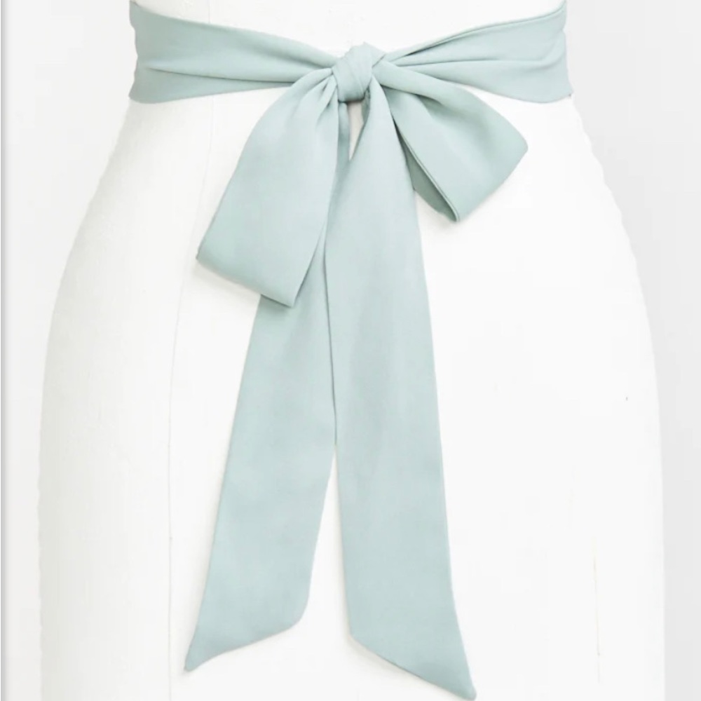 Show Me Your Mumu Bridesmaid Sash (Regular) in Silver Sage Crisp